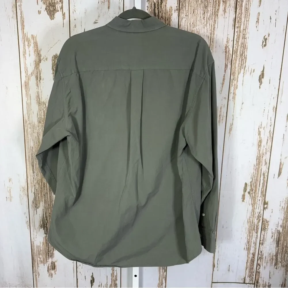 J. Crew Men's Gray Casual Button Down Shirt, 100% Cotton. Size Large.